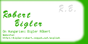 robert bigler business card