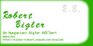 robert bigler business card